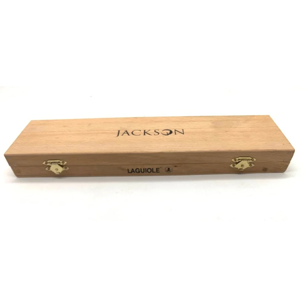 Laguiole Carving Set Unisex OS Brown Wood‎ Handle 440 Stainless Steel Boxed